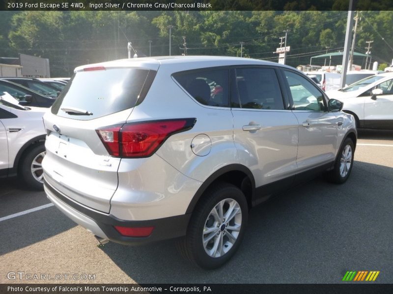 Ingot Silver / Chromite Gray/Charcoal Black 2019 Ford Escape SE 4WD