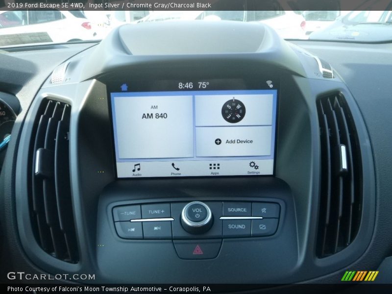 Ingot Silver / Chromite Gray/Charcoal Black 2019 Ford Escape SE 4WD