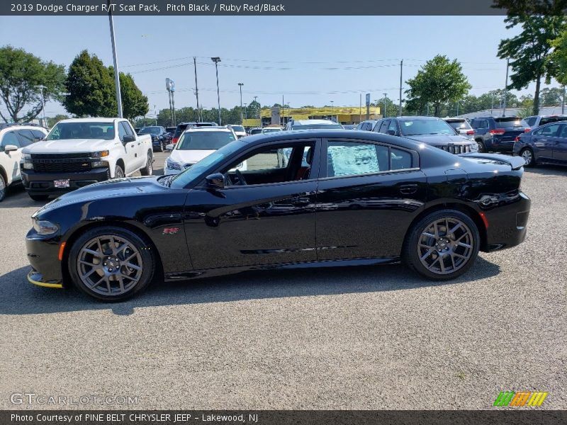 Pitch Black / Ruby Red/Black 2019 Dodge Charger R/T Scat Pack