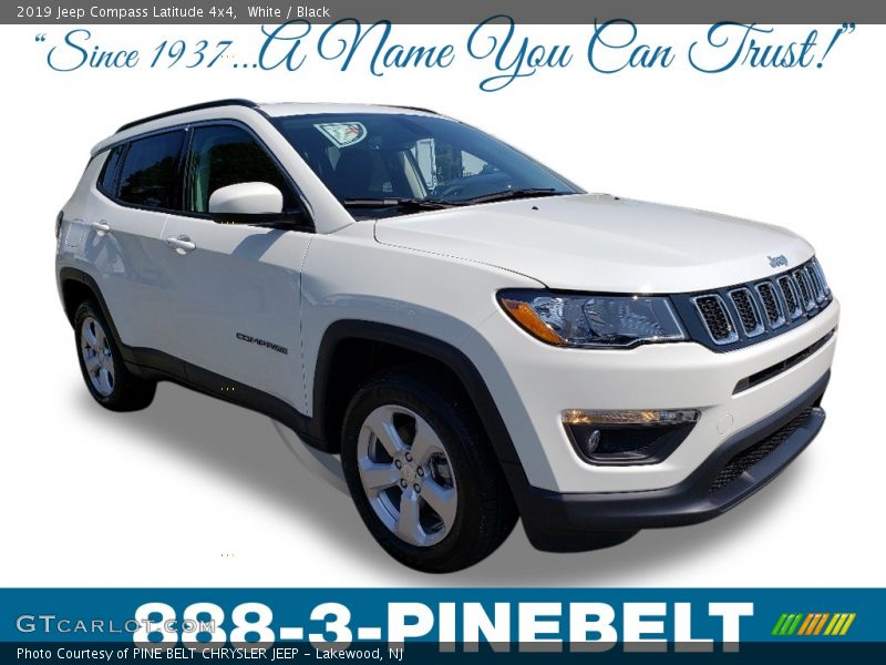 White / Black 2019 Jeep Compass Latitude 4x4