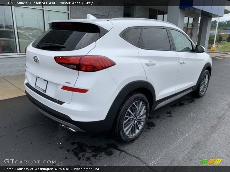 Winter White / Gray 2019 Hyundai Tucson SEL AWD