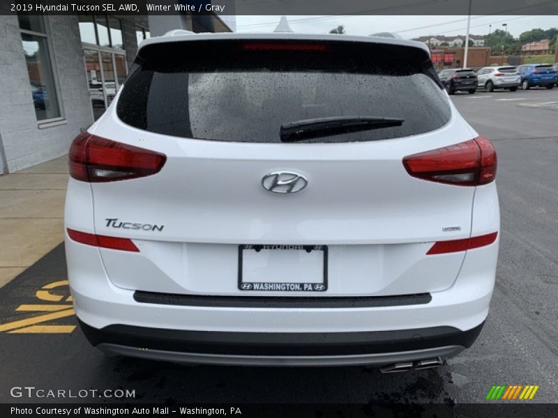 Winter White / Gray 2019 Hyundai Tucson SEL AWD