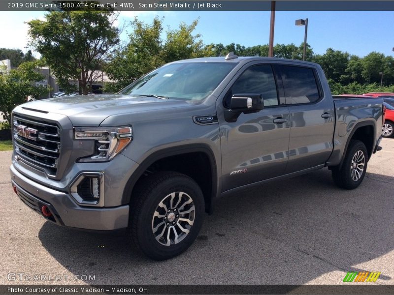 Satin Steel Metallic / Jet Black 2019 GMC Sierra 1500 AT4 Crew Cab 4WD