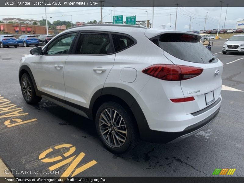 Winter White / Gray 2019 Hyundai Tucson SEL AWD