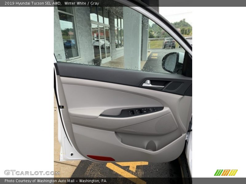 Winter White / Gray 2019 Hyundai Tucson SEL AWD