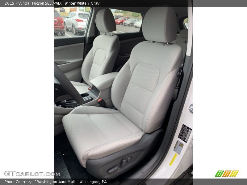 Winter White / Gray 2019 Hyundai Tucson SEL AWD
