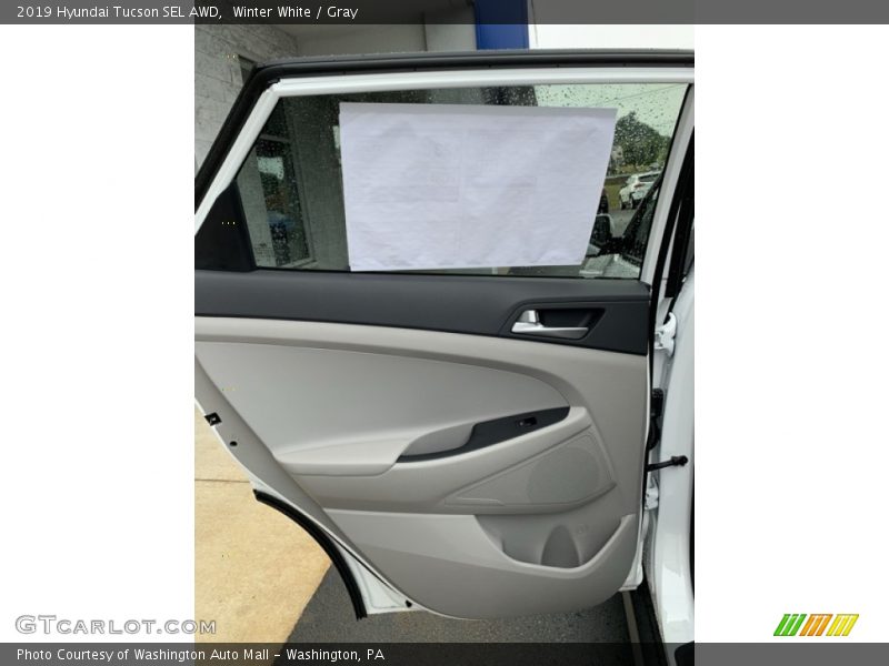 Winter White / Gray 2019 Hyundai Tucson SEL AWD