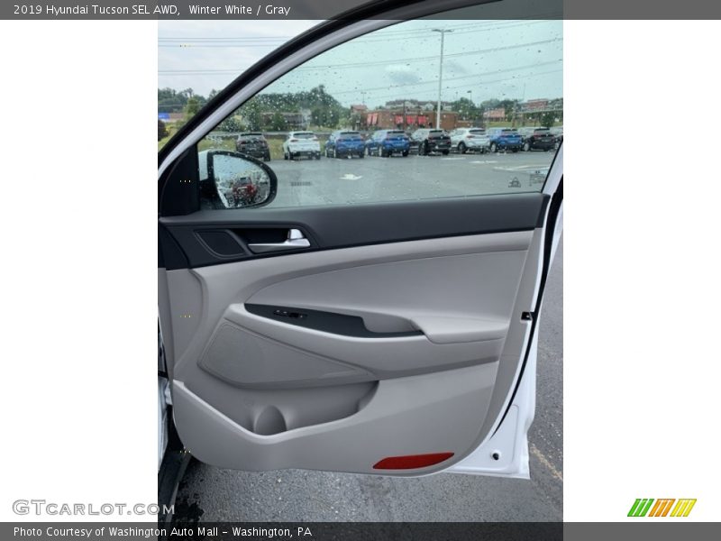 Winter White / Gray 2019 Hyundai Tucson SEL AWD