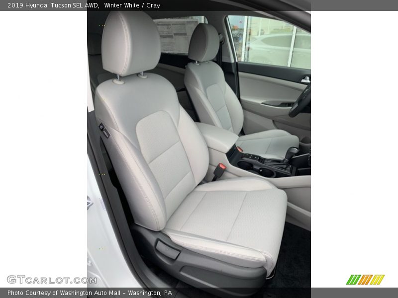Winter White / Gray 2019 Hyundai Tucson SEL AWD