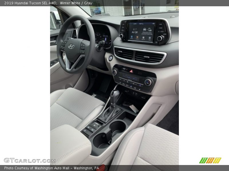 Winter White / Gray 2019 Hyundai Tucson SEL AWD
