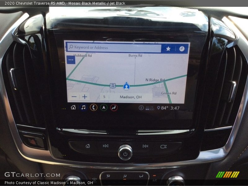 Mosaic Black Metallic / Jet Black 2020 Chevrolet Traverse RS AWD