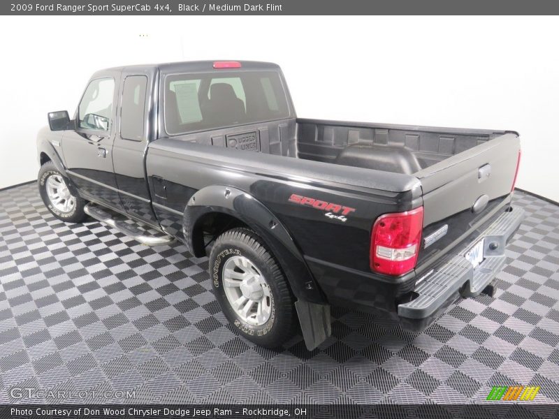 Black / Medium Dark Flint 2009 Ford Ranger Sport SuperCab 4x4