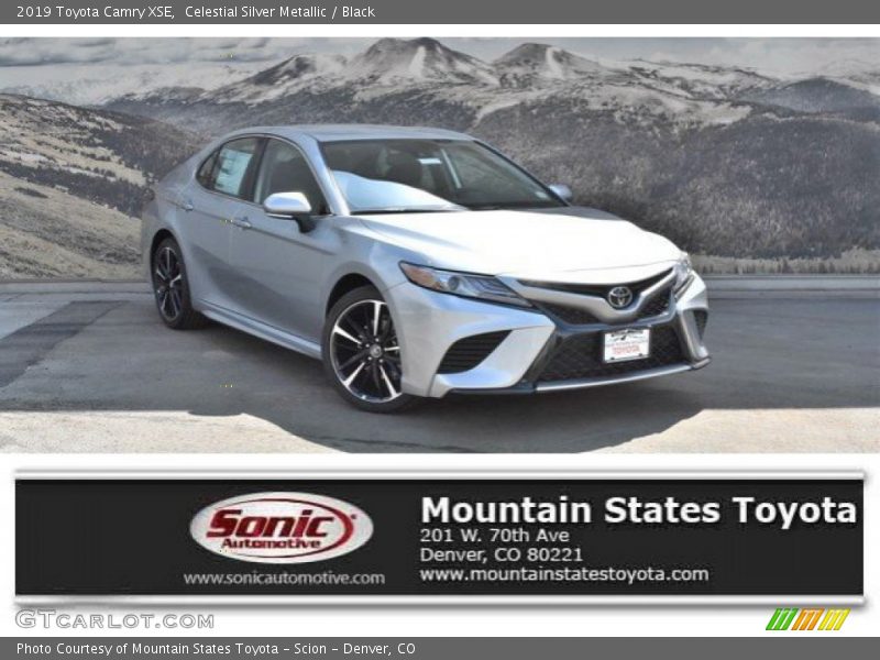 Celestial Silver Metallic / Black 2019 Toyota Camry XSE