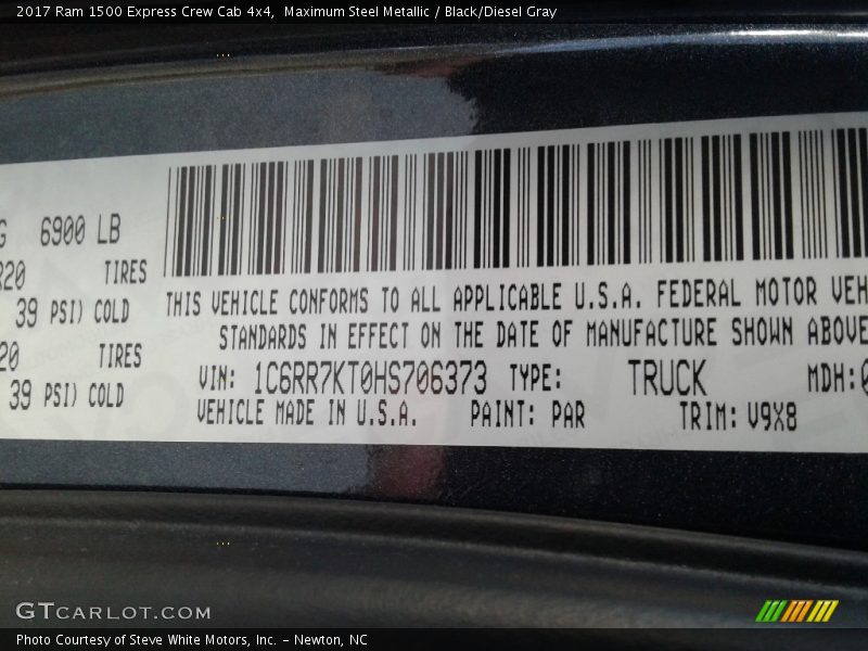 Maximum Steel Metallic / Black/Diesel Gray 2017 Ram 1500 Express Crew Cab 4x4