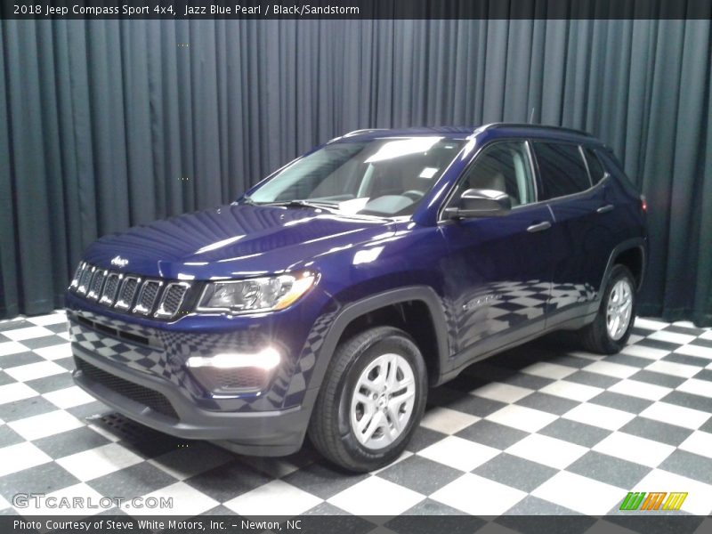 Jazz Blue Pearl / Black/Sandstorm 2018 Jeep Compass Sport 4x4