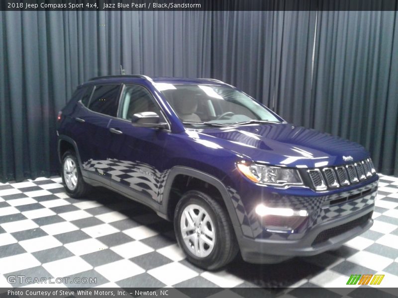 Jazz Blue Pearl / Black/Sandstorm 2018 Jeep Compass Sport 4x4