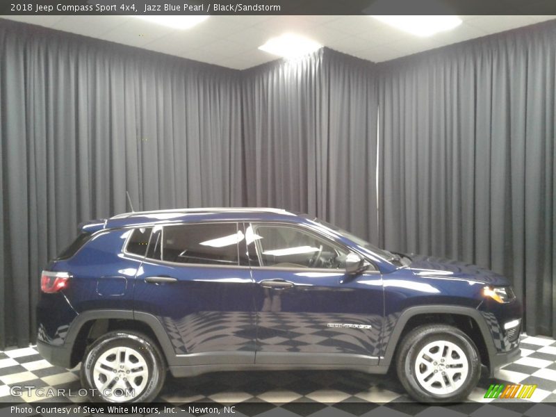 Jazz Blue Pearl / Black/Sandstorm 2018 Jeep Compass Sport 4x4