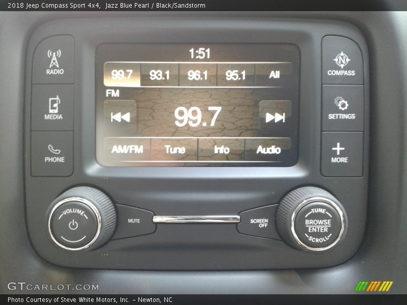 Jazz Blue Pearl / Black/Sandstorm 2018 Jeep Compass Sport 4x4