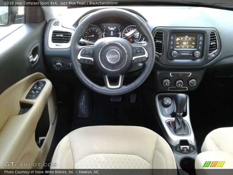 Jazz Blue Pearl / Black/Sandstorm 2018 Jeep Compass Sport 4x4