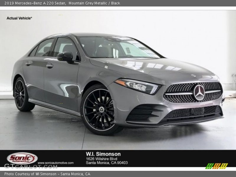 Mountain Grey Metallic / Black 2019 Mercedes-Benz A 220 Sedan