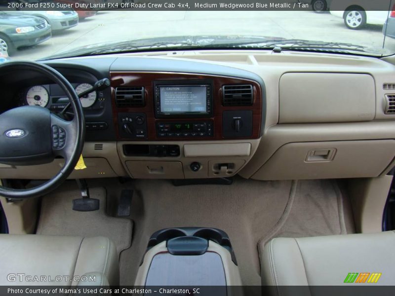 Medium Wedgewood Blue Metallic / Tan 2006 Ford F250 Super Duty Lariat FX4 Off Road Crew Cab 4x4