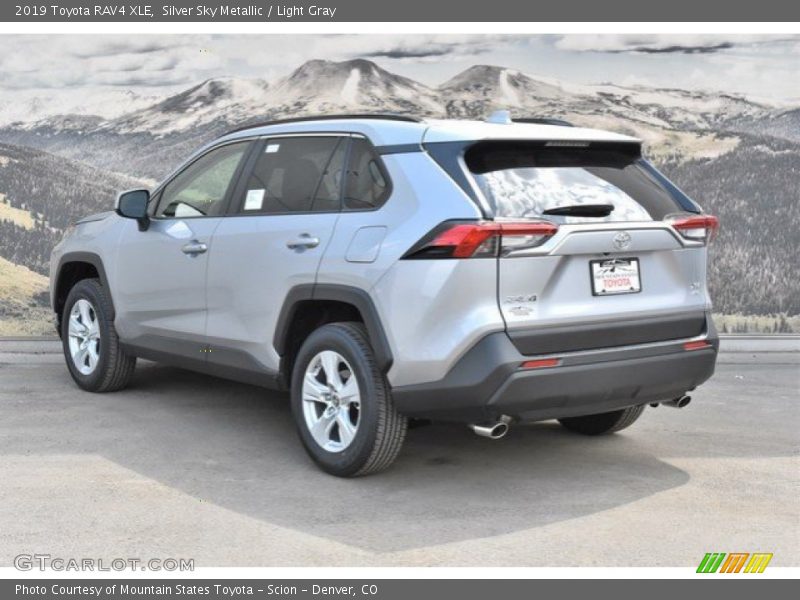 Silver Sky Metallic / Light Gray 2019 Toyota RAV4 XLE
