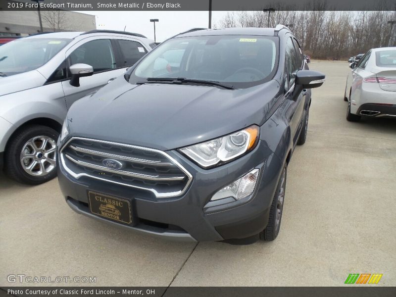 Smoke Metallic / Ebony Black 2019 Ford EcoSport Titanium