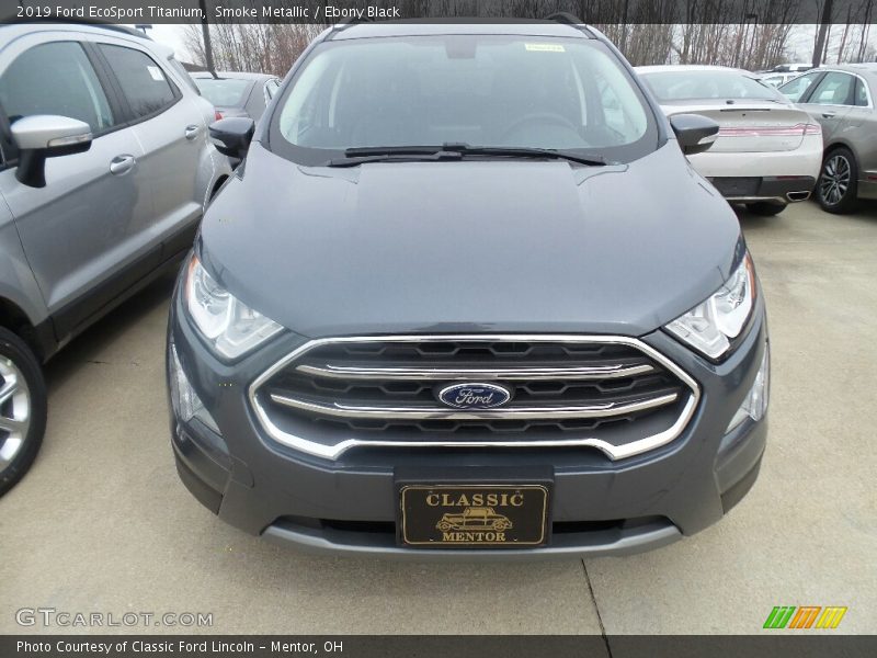 Smoke Metallic / Ebony Black 2019 Ford EcoSport Titanium