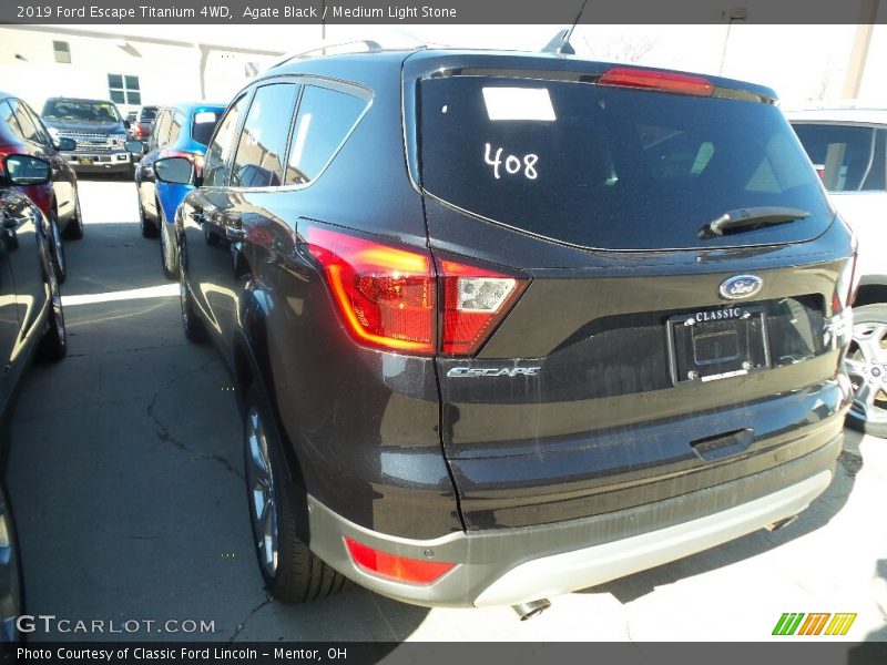 Agate Black / Medium Light Stone 2019 Ford Escape Titanium 4WD