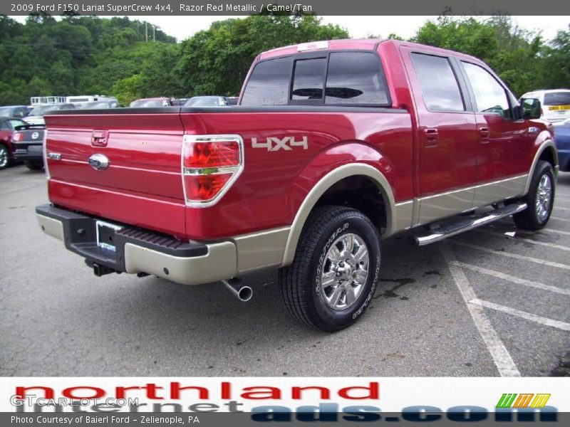 Razor Red Metallic / Camel/Tan 2009 Ford F150 Lariat SuperCrew 4x4