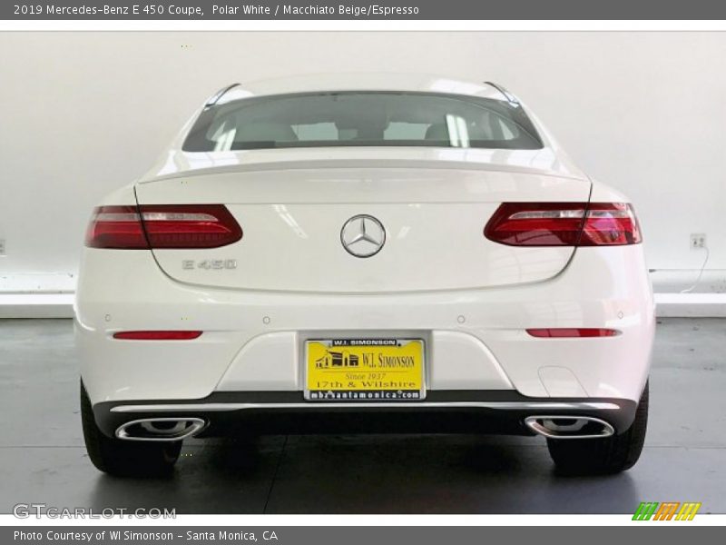 Polar White / Macchiato Beige/Espresso 2019 Mercedes-Benz E 450 Coupe