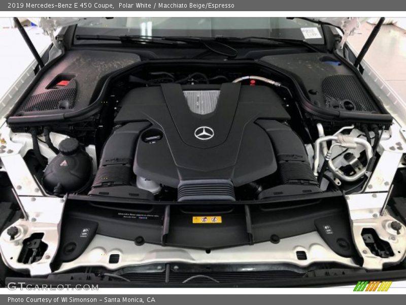 Polar White / Macchiato Beige/Espresso 2019 Mercedes-Benz E 450 Coupe