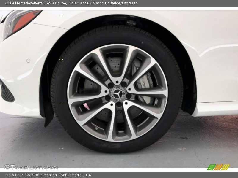 Polar White / Macchiato Beige/Espresso 2019 Mercedes-Benz E 450 Coupe