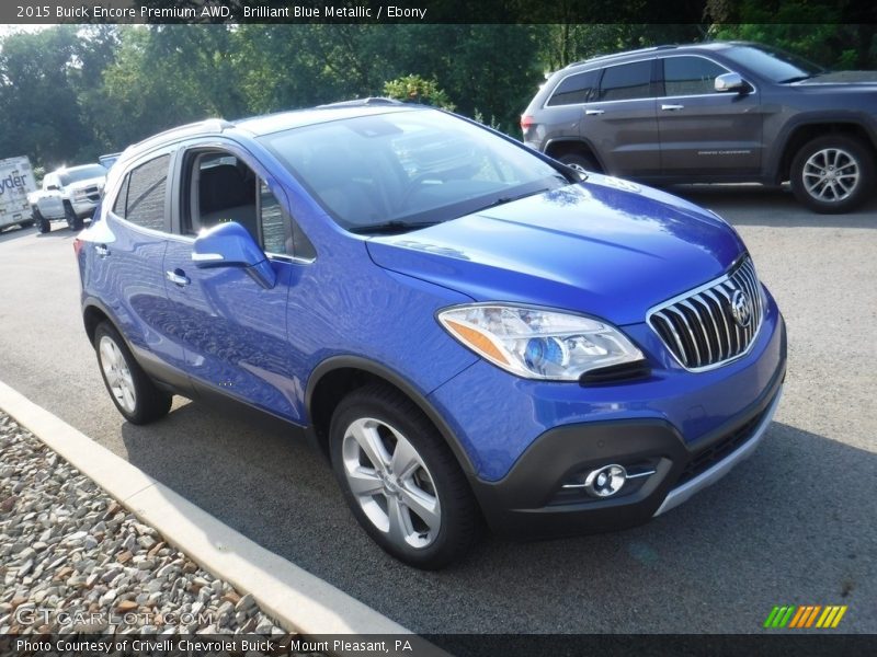 Brilliant Blue Metallic / Ebony 2015 Buick Encore Premium AWD