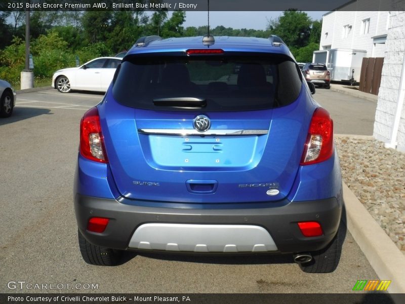 Brilliant Blue Metallic / Ebony 2015 Buick Encore Premium AWD