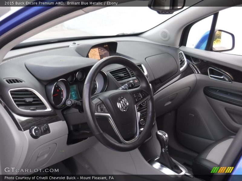 Brilliant Blue Metallic / Ebony 2015 Buick Encore Premium AWD