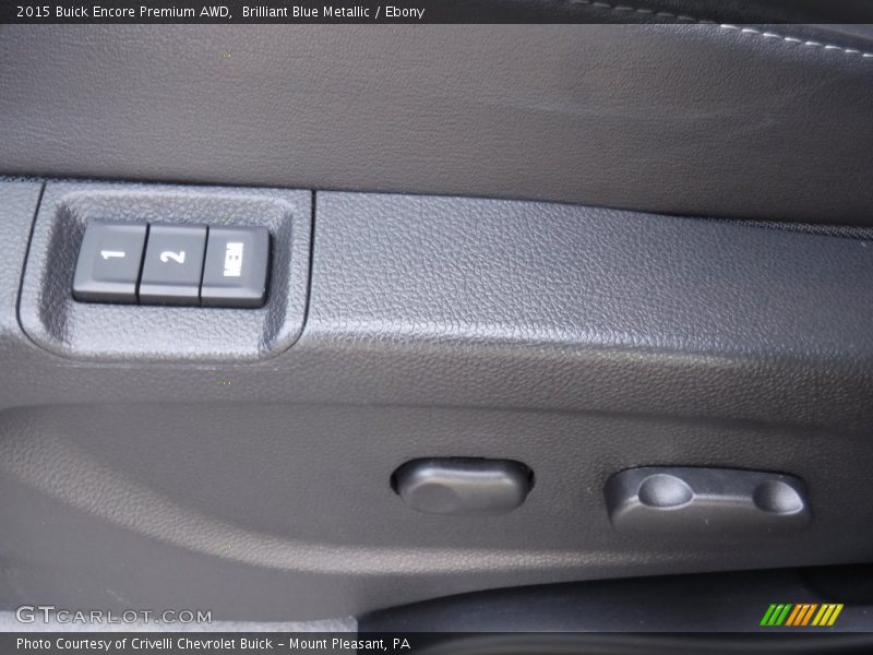 Brilliant Blue Metallic / Ebony 2015 Buick Encore Premium AWD
