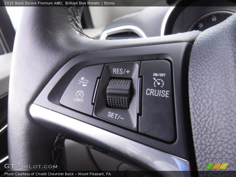 Brilliant Blue Metallic / Ebony 2015 Buick Encore Premium AWD