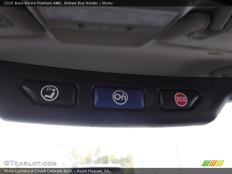 Brilliant Blue Metallic / Ebony 2015 Buick Encore Premium AWD