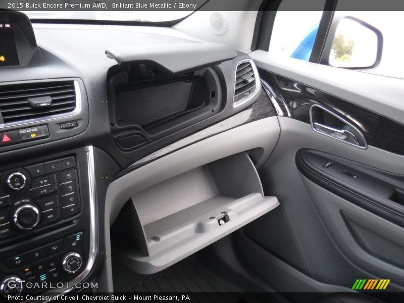 Brilliant Blue Metallic / Ebony 2015 Buick Encore Premium AWD