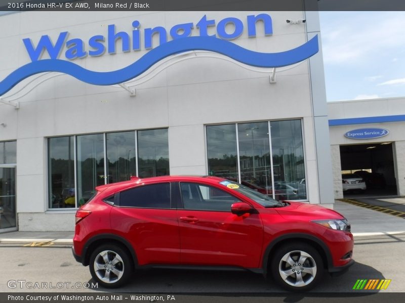 Milano Red / Black 2016 Honda HR-V EX AWD