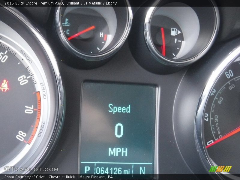 Brilliant Blue Metallic / Ebony 2015 Buick Encore Premium AWD