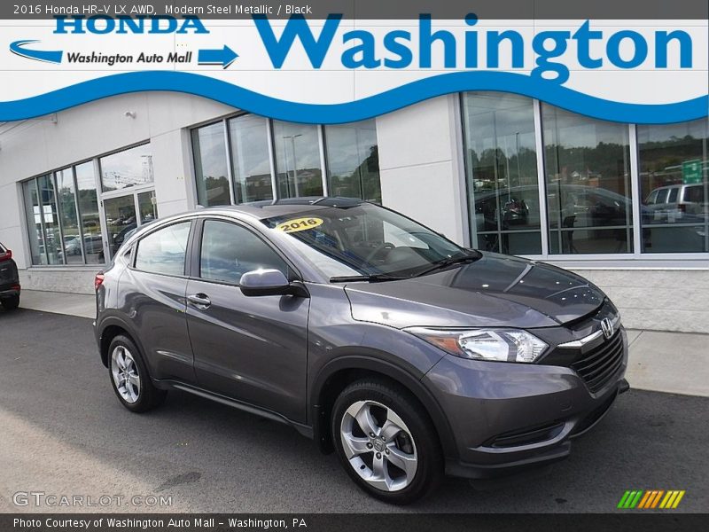 Modern Steel Metallic / Black 2016 Honda HR-V LX AWD