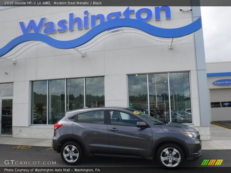 Modern Steel Metallic / Black 2016 Honda HR-V LX AWD