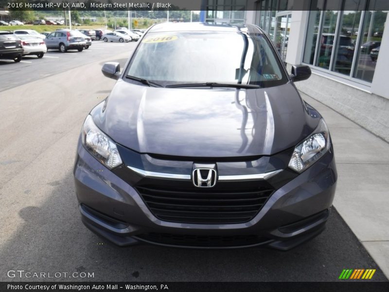Modern Steel Metallic / Black 2016 Honda HR-V LX AWD