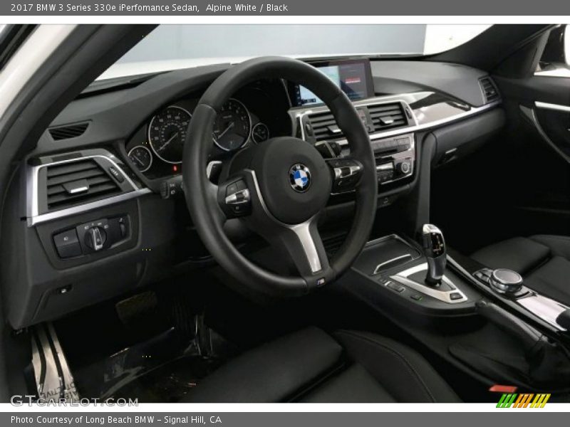 Alpine White / Black 2017 BMW 3 Series 330e iPerfomance Sedan