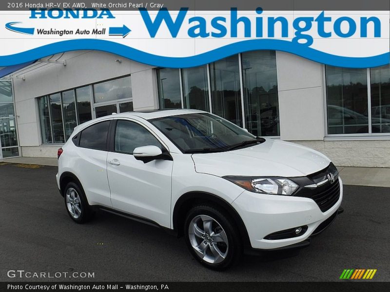 White Orchid Pearl / Gray 2016 Honda HR-V EX AWD