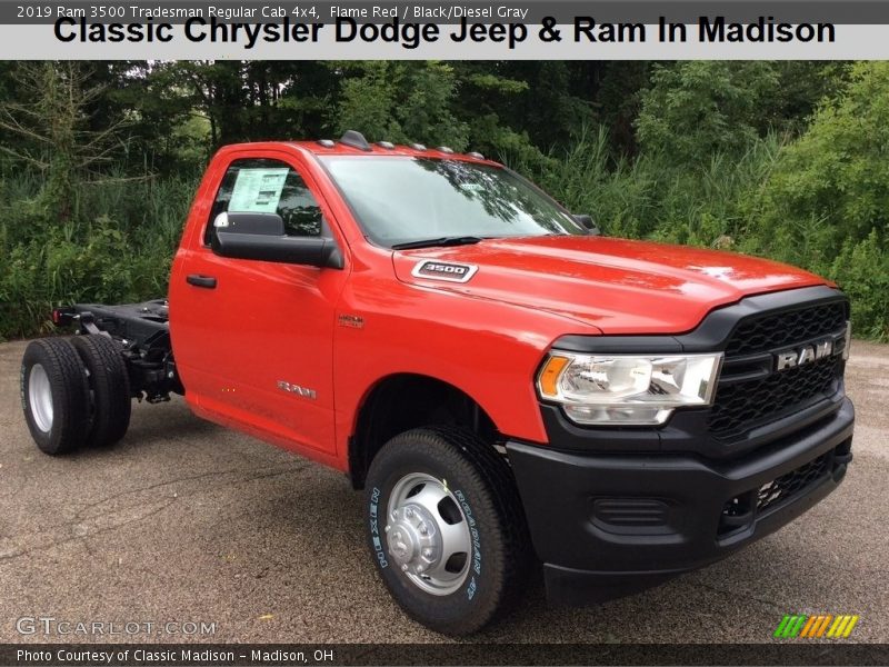 Flame Red / Black/Diesel Gray 2019 Ram 3500 Tradesman Regular Cab 4x4