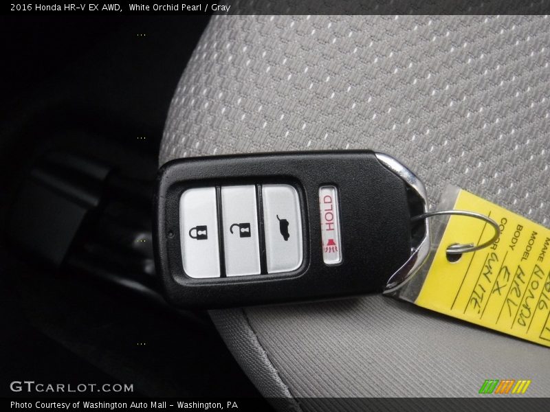 White Orchid Pearl / Gray 2016 Honda HR-V EX AWD