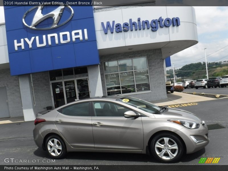 Desert Bronze / Black 2016 Hyundai Elantra Value Edition